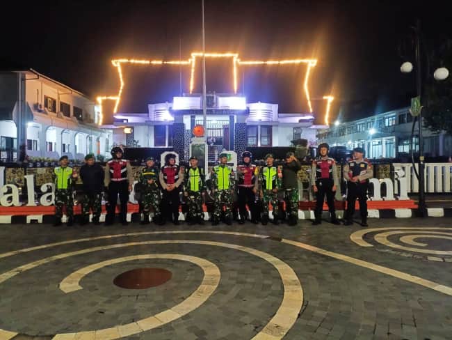 Kodim 0607/Kota Sukabumi Gelar Patroli Gabungan Siaga Pengamanan Natal dan Tahun Baru.