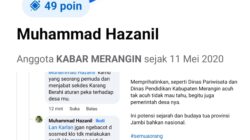 Moral dan Etika Dipertanyakan, Muhammad Hazanil Seorang Oknum Sekdes Desa Karang Berahi Berkomentar Kasar Di FB 