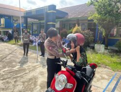 Polantas Go To School, Sat Lantas Polres Sarolangun Praktek Safety Driving di SMK N 4 Sarolangun