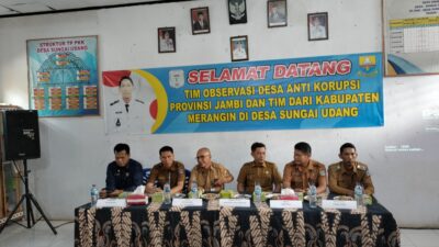 Tim Observasi Desa Anti Korupsi Provinsi Jambi Dan Tim Kabupaten Merangin Di Desa Sungai Udang 