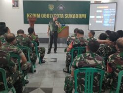 Cegah Dini Pelanggaran Hukum, Anggota Kodim 0607/Kota Sukabumi Ikuti Sosialisasi Penyuluhan Bidang Hukum dari Korem 061/SK