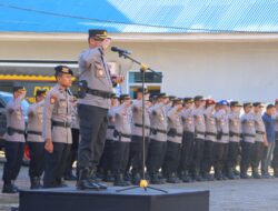 Polres Pessel Apel Gelar Pasukan, Siap Bertugas Amankan PSU DPD RI Dapil Sumbar