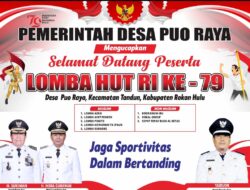 Sambut HUT RI Ke 79, Desa Puo Raya Kecamatan Tandun Adakan Berbagai Perlombaan