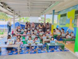 SEMANGAT LUAR BIASA, DALAM GEBYAR LOMBA MEWARNAI DI TK LKMD RENO BASUKI KECAMATAN RUMBIA LAMPUNG TENGAH