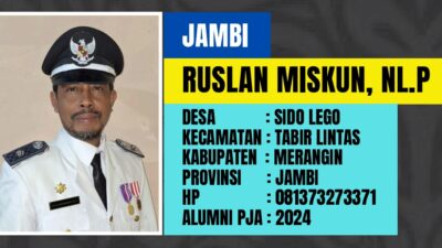 Ruslan Miskun, N.L.P, Kades Sido Lego Dilantik Sebagai Ketua DPD NLPA Provinsi Jambi 